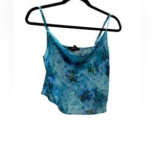Floral‎ Blue Cami Top